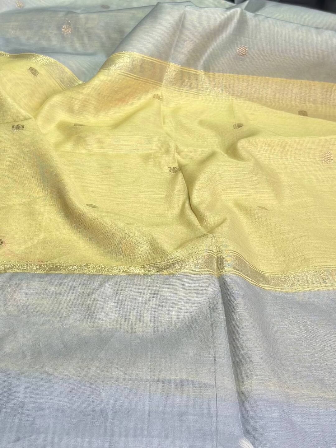 Silver Soft Cotton Saree