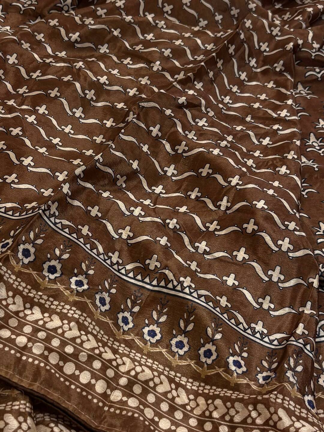 Coffee Brown Chiffon Saree