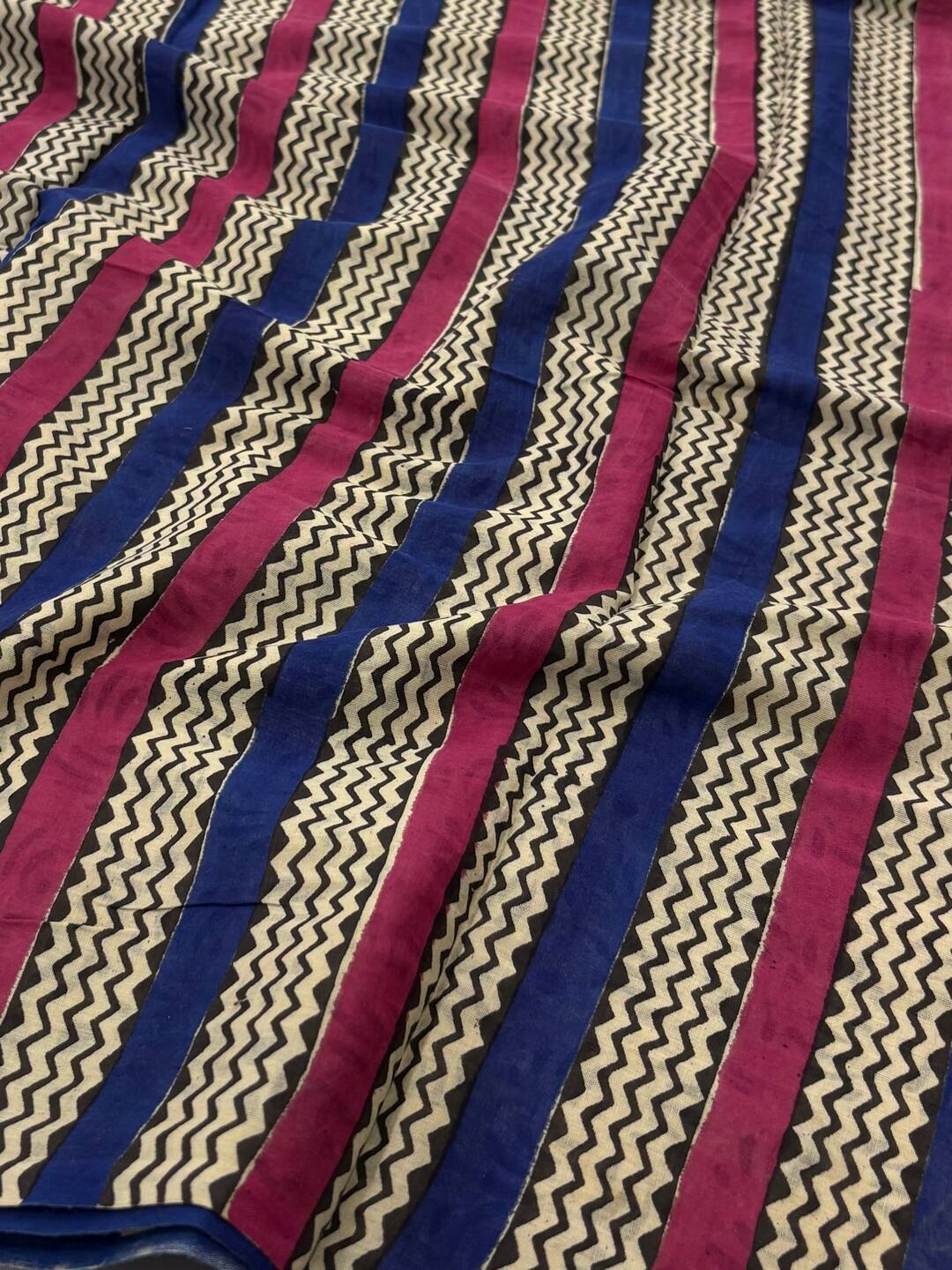 Off White Printed Soft Cotton Saree