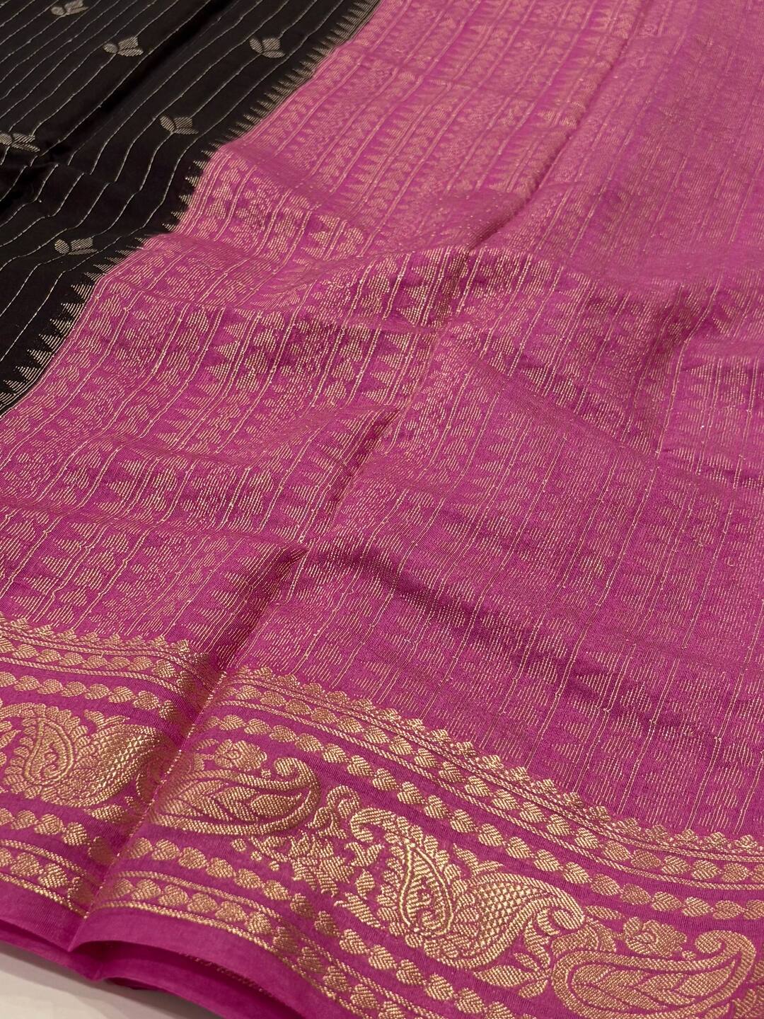 Black Banaras Cotton Silk Saree