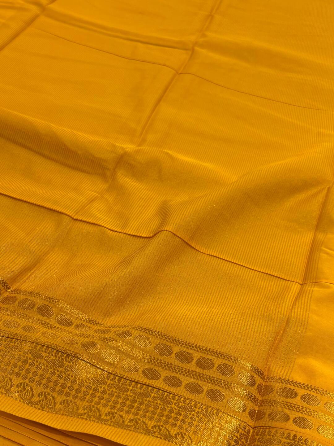 Black Semi Mysore Silk Saree