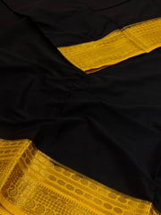 Black Semi Mysore Silk Saree