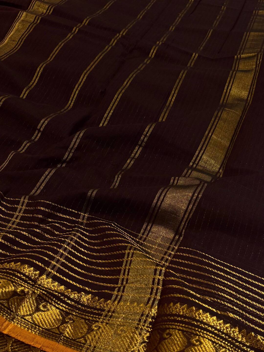 Deep Maroon Kanchi Cotton Saree