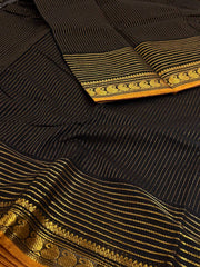 Black Kanchi Cotton Saree