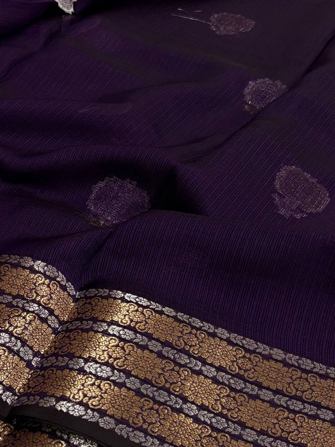 Royal Purple Soft Cotton Saree