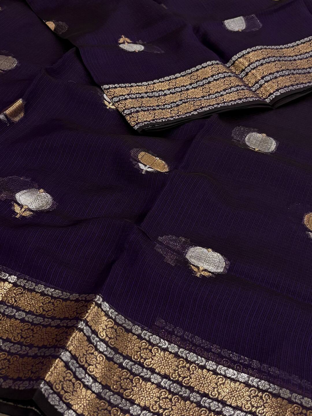 Royal Purple Soft Cotton Saree