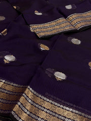 Royal Purple Soft Cotton Saree