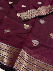 Magenta Purple Soft Cotton Saree