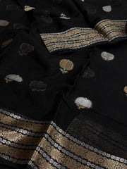 Black Soft Cotton Saree