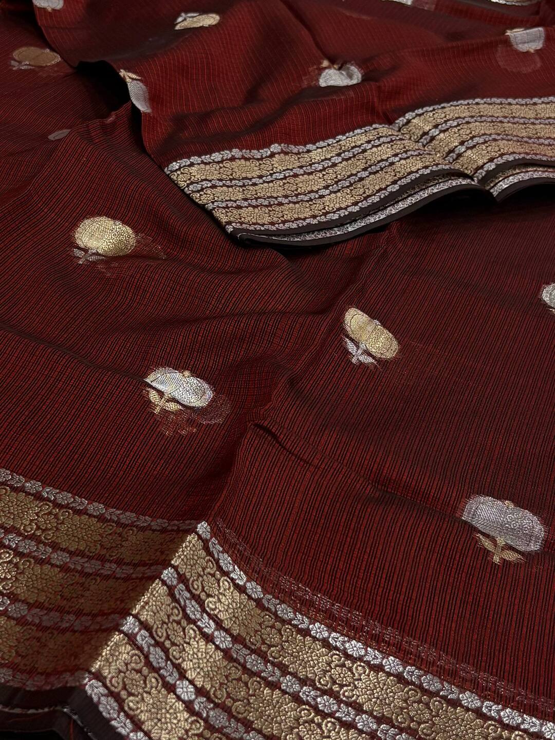 Red Soft Cotton Saree