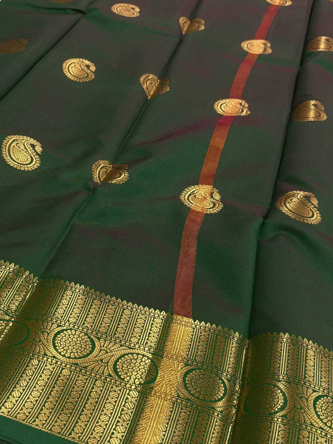 Burgundy Cotton Silk Saree