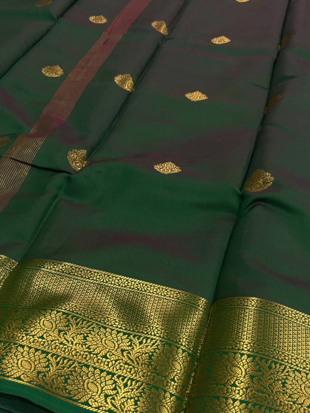 Violet Purple Cotton Silk Saree