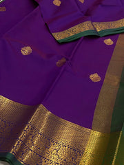 Violet Purple Cotton Silk Saree