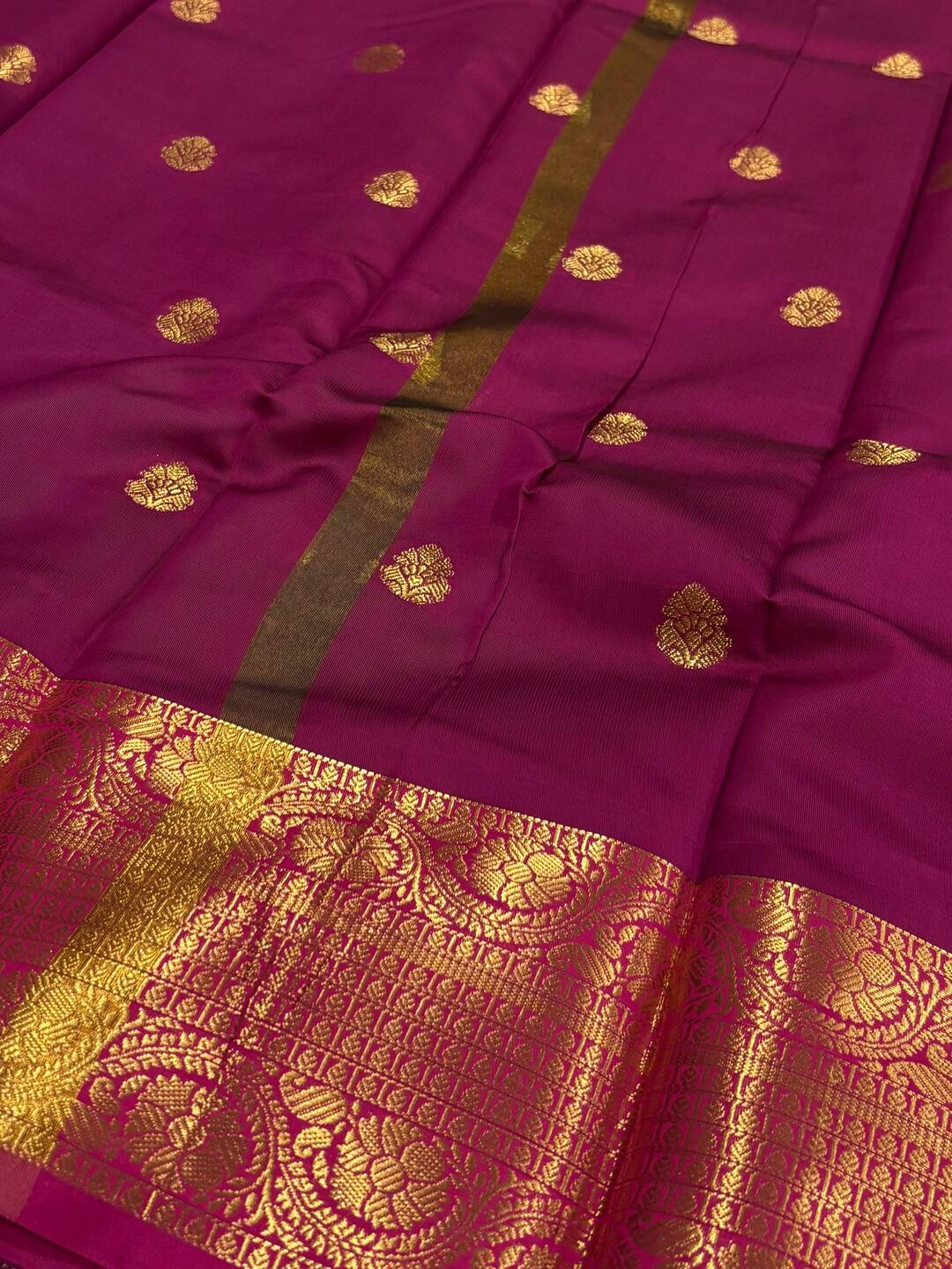 Navy Blue Cotton Silk Saree