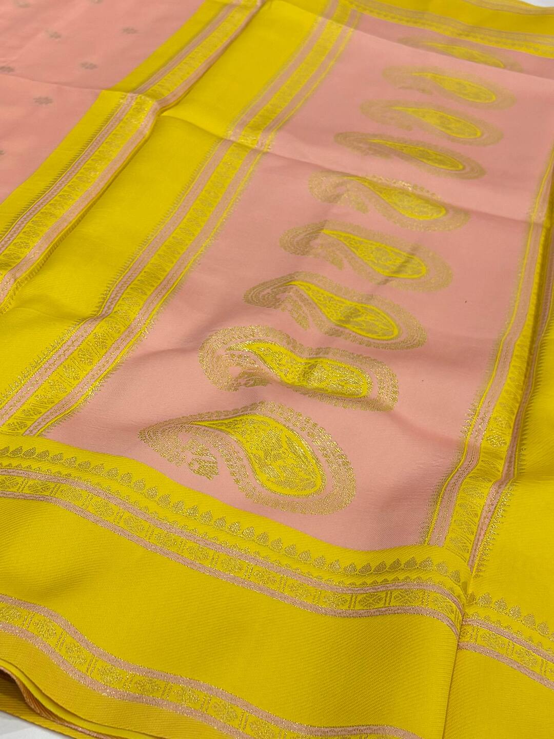Pastel Pink Pink Cotton Silk Saree