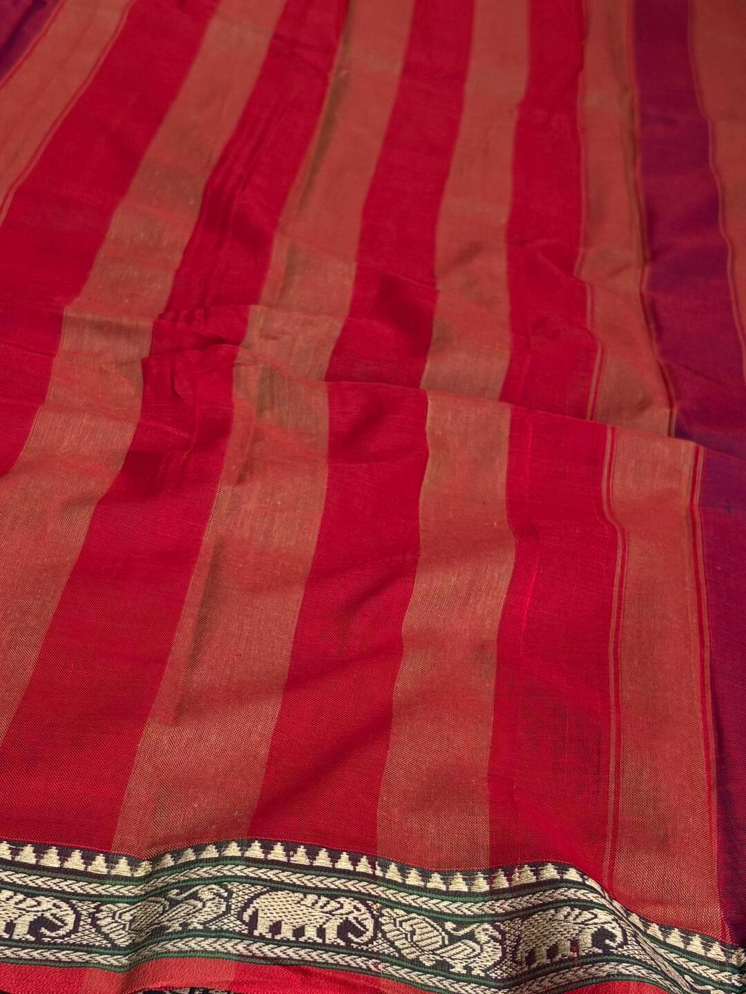 Magenta Purple Narayanpet Cotton Saree