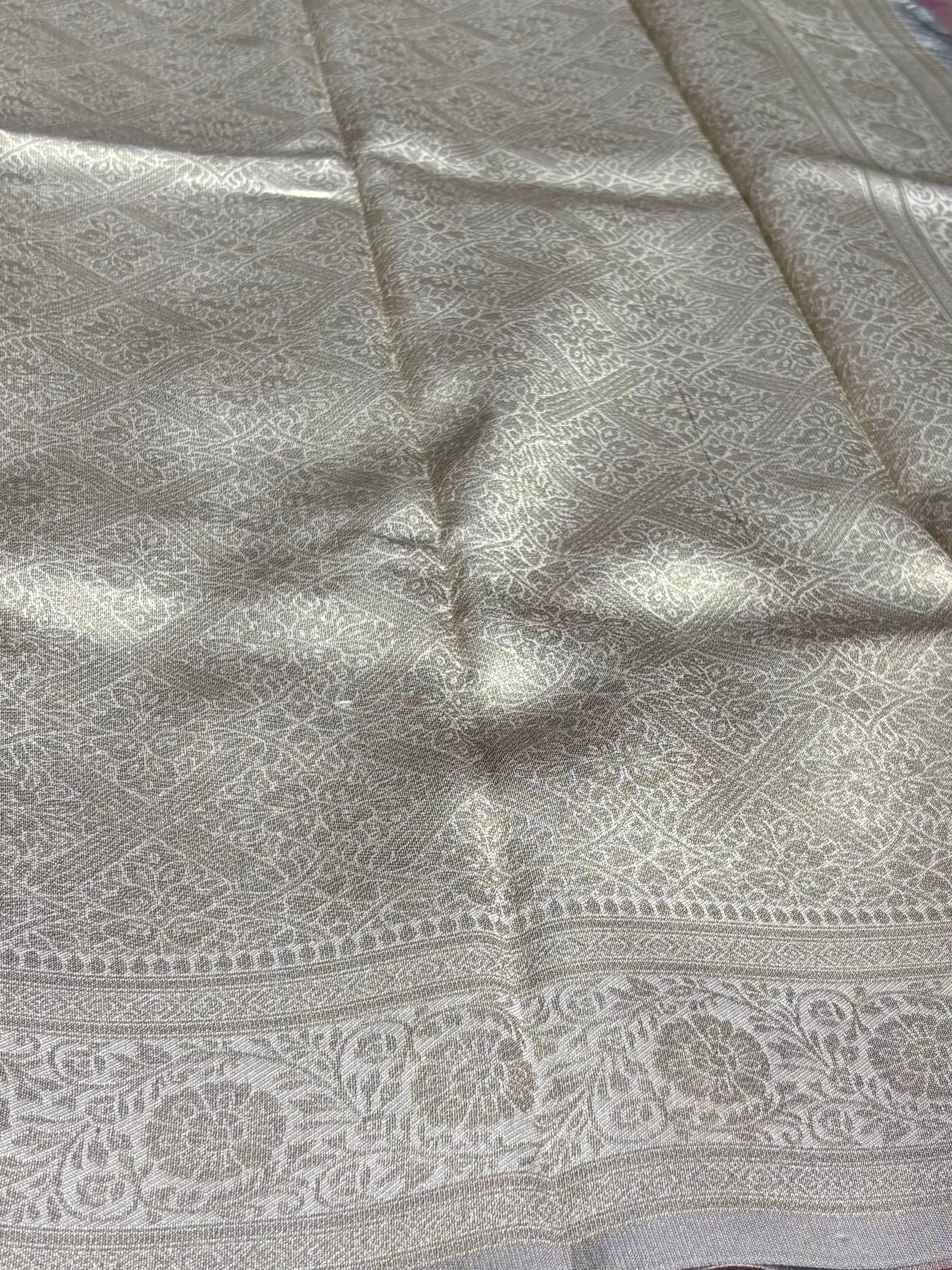 Pastel Pink Cotton Silk Saree