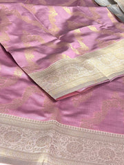 Pastel Pink Cotton Silk Saree