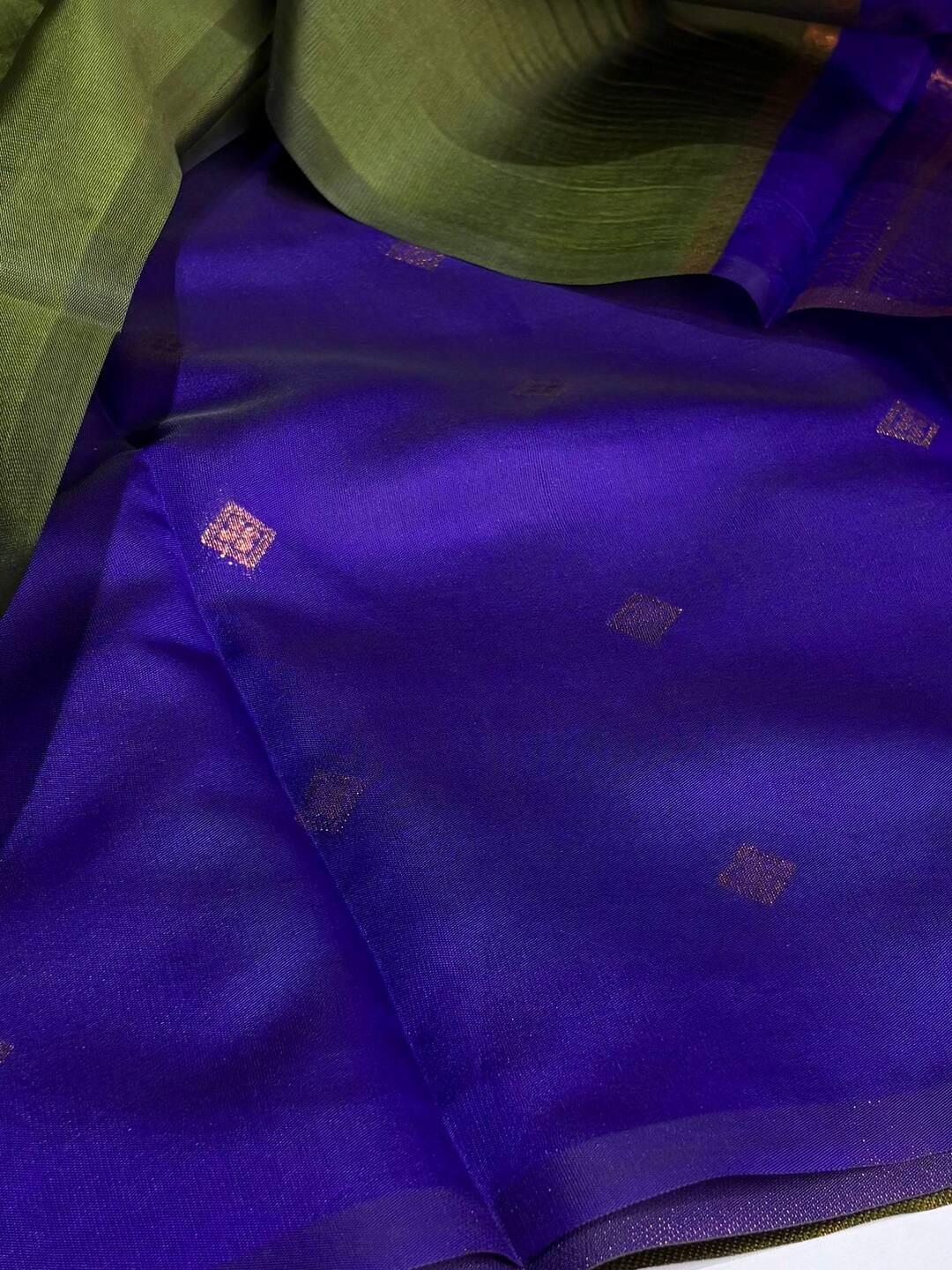 Forest Green Cotton Silk Saree