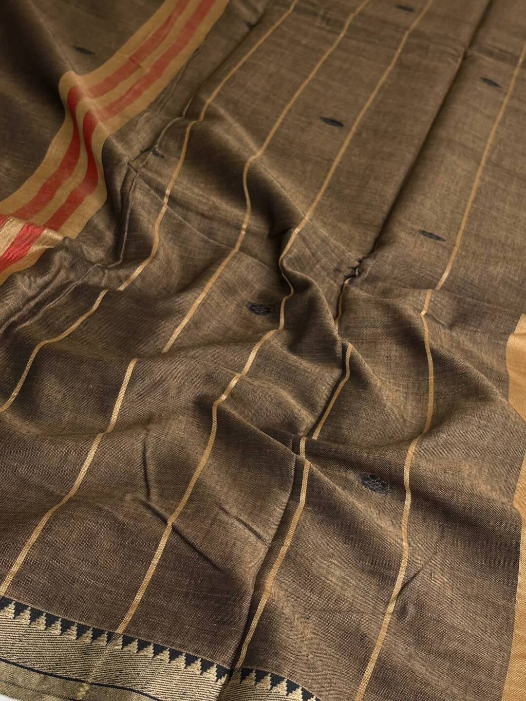 Grey Narayanpet Cotton Saree