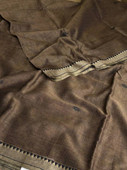 Grey Narayanpet Cotton Saree