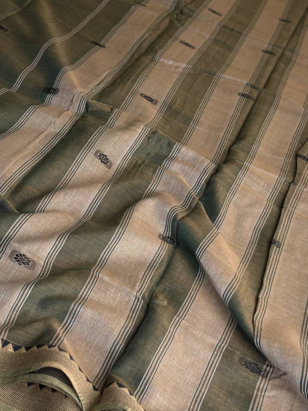 Sage Green Narayanpet Cotton Saree