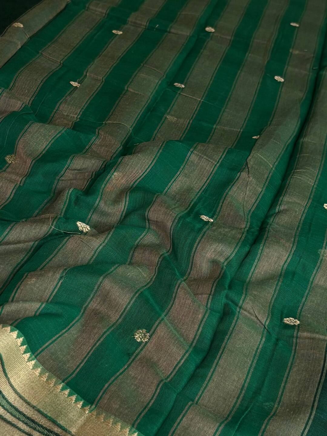Emerald Green  Narayanpet Cotton Saree