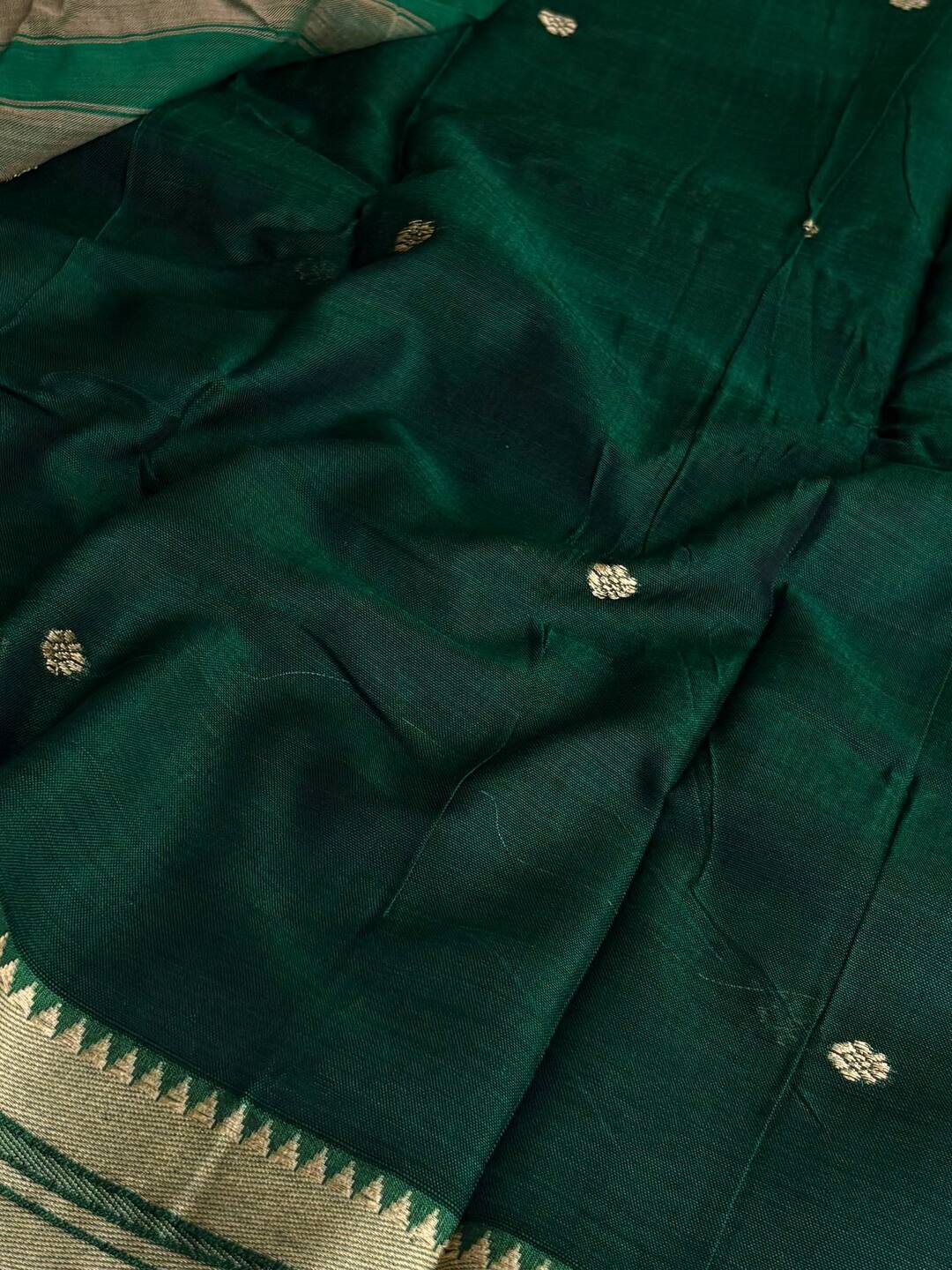 Emerald Green  Narayanpet Cotton Saree