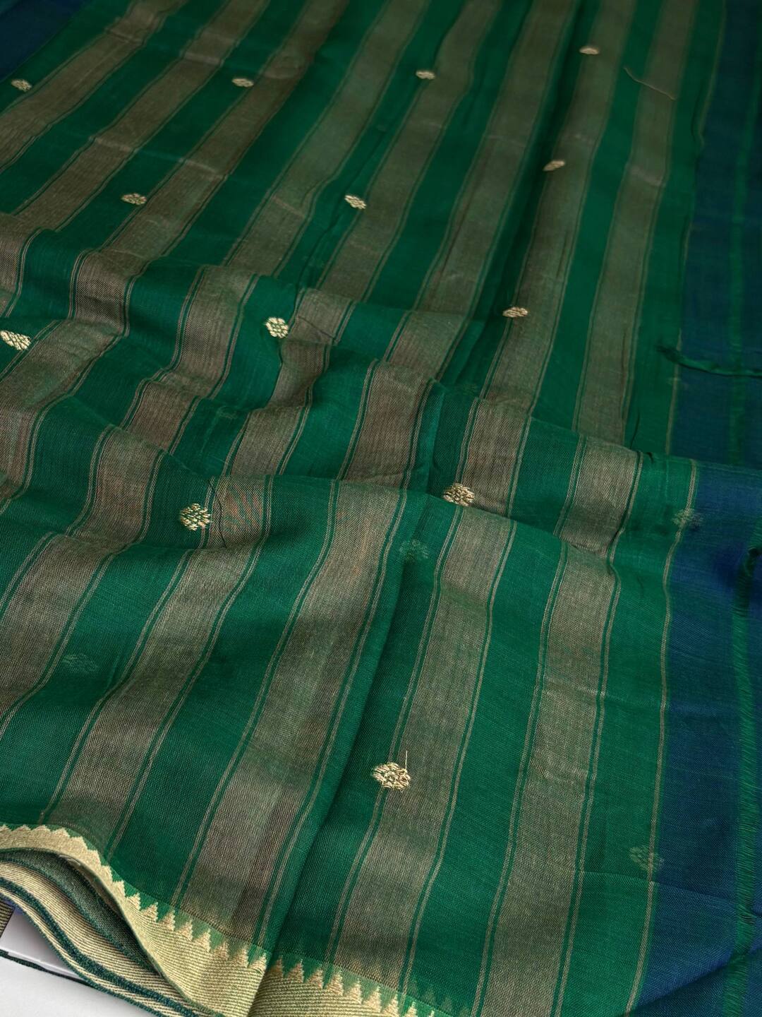 Peacock Blue Narayanpet Cotton Saree
