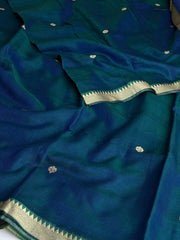 Peacock Blue Narayanpet Cotton Saree