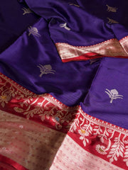 Violet Purple Cotton Silk Saree