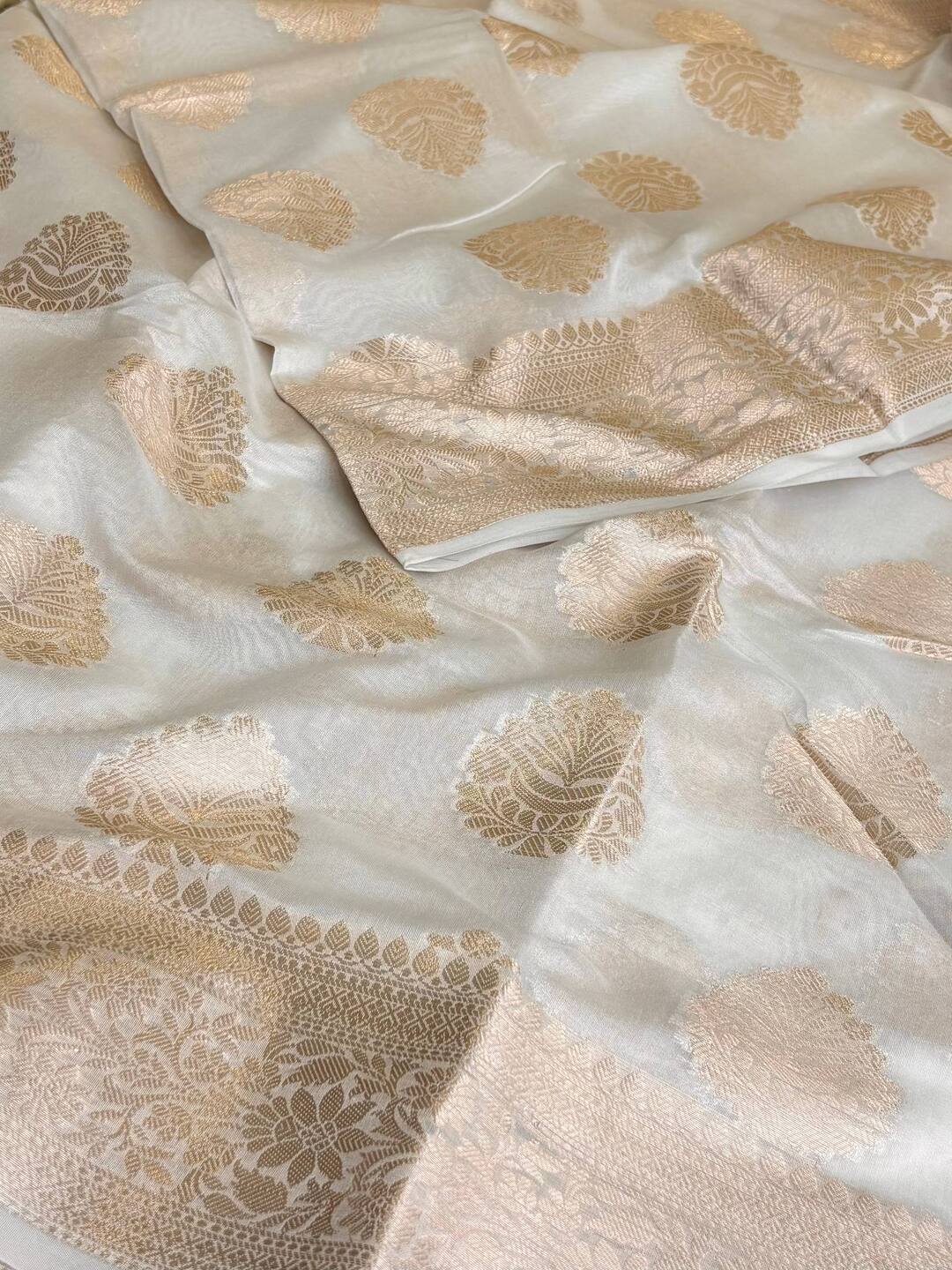 Pure White Soft Cotton Saree