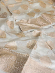 Pure White Soft Cotton Saree