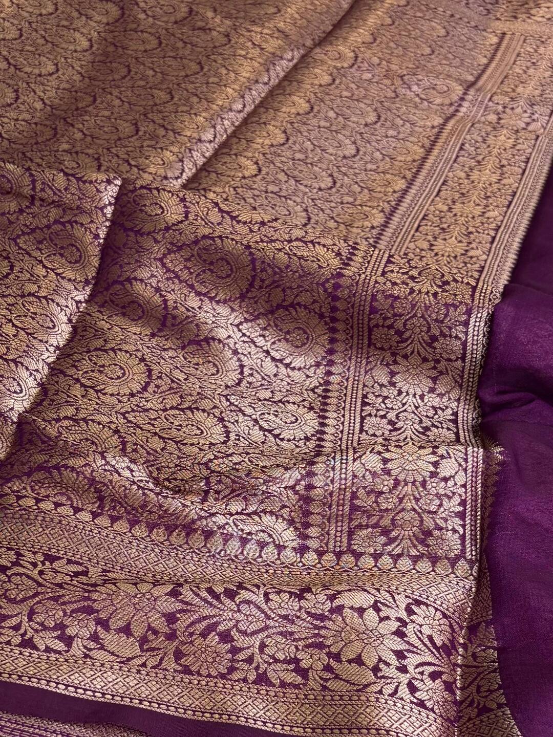 Violet Purple Soft Cotton Saree