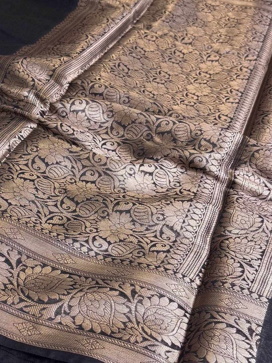 Black Soft Cotton Saree