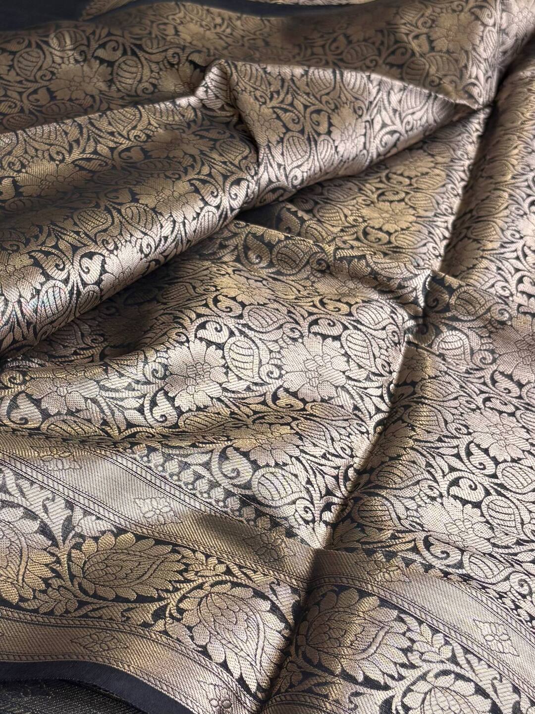 Black Soft Cotton Saree