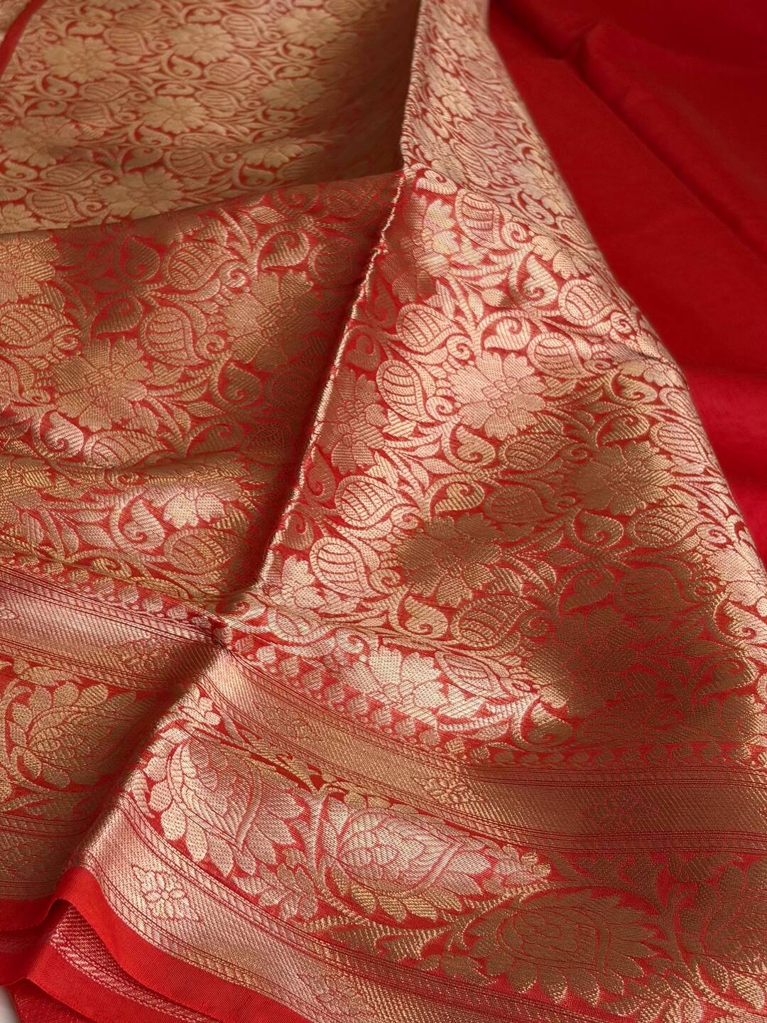 Chili Red Soft Cotton Saree