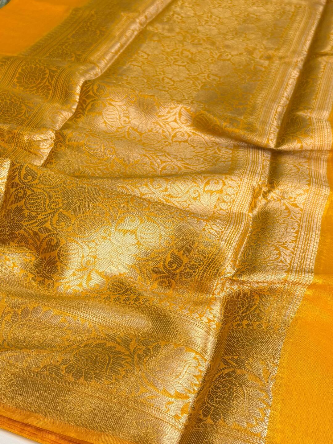 Yellow Soft Cotton Saree