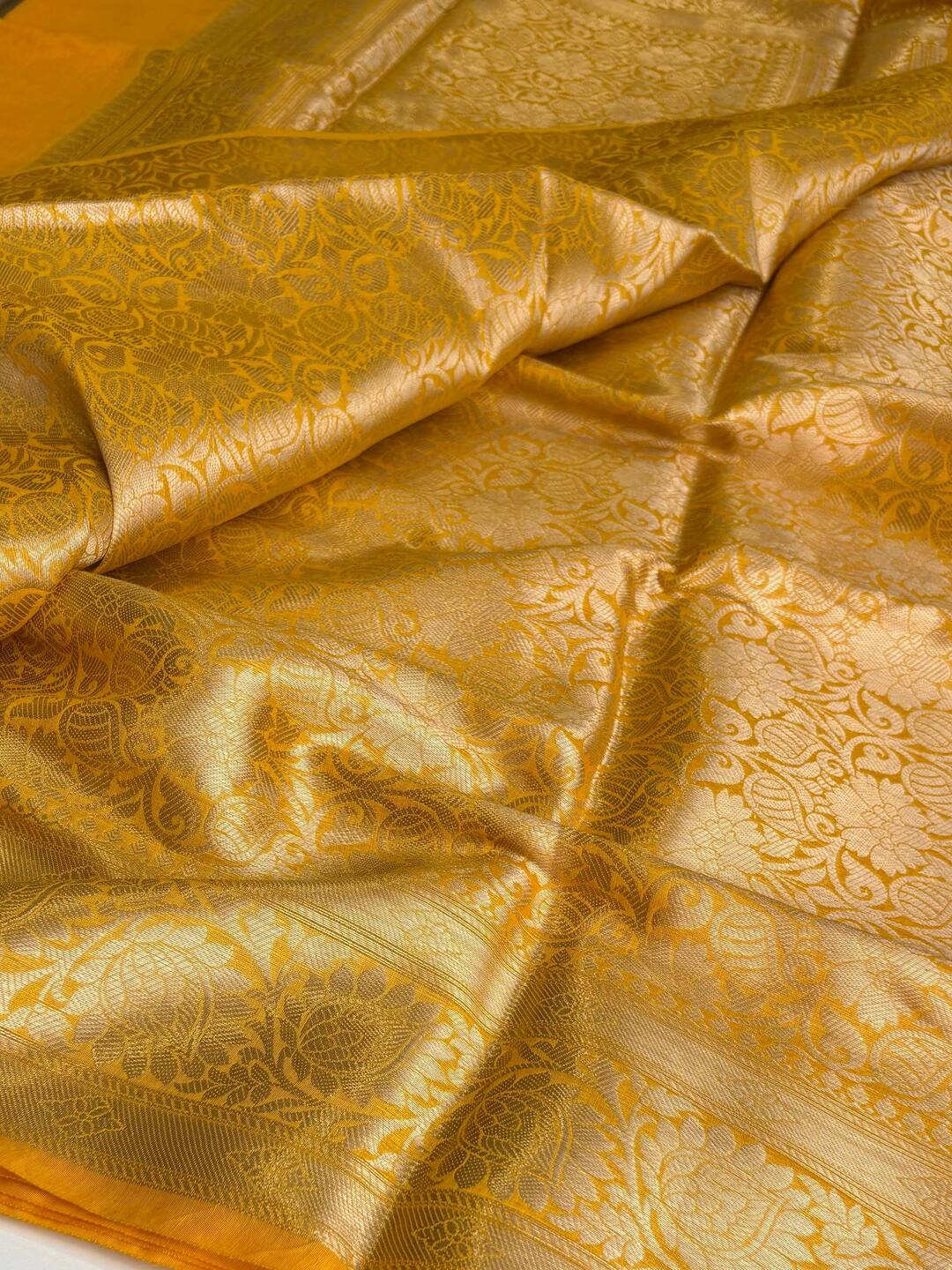 Yellow Soft Cotton Saree