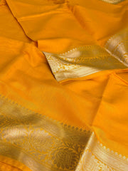 Yellow Soft Cotton Saree