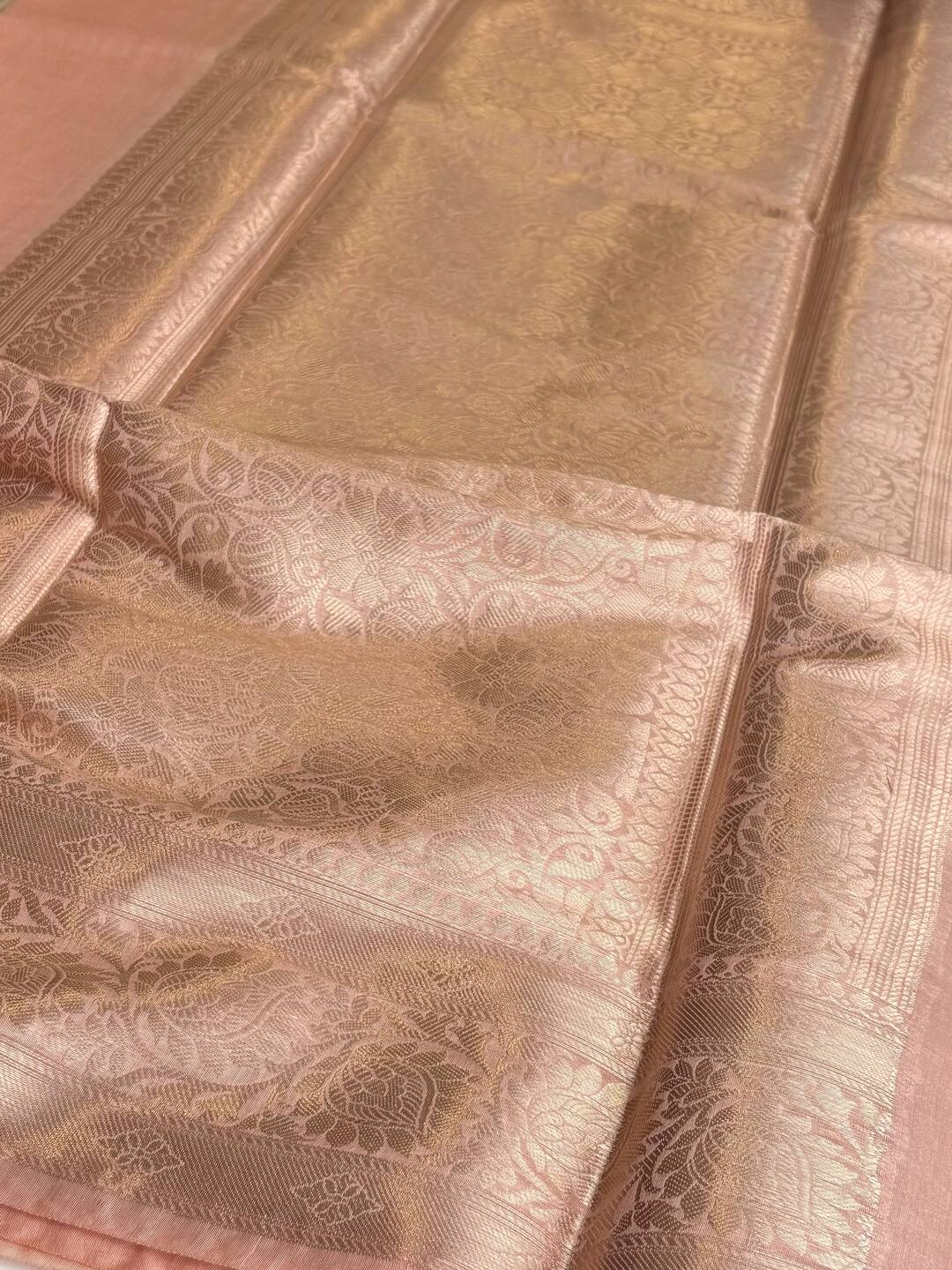 Peach Soft Cotton Saree