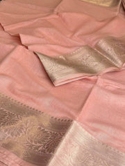 Peach Soft Cotton Saree