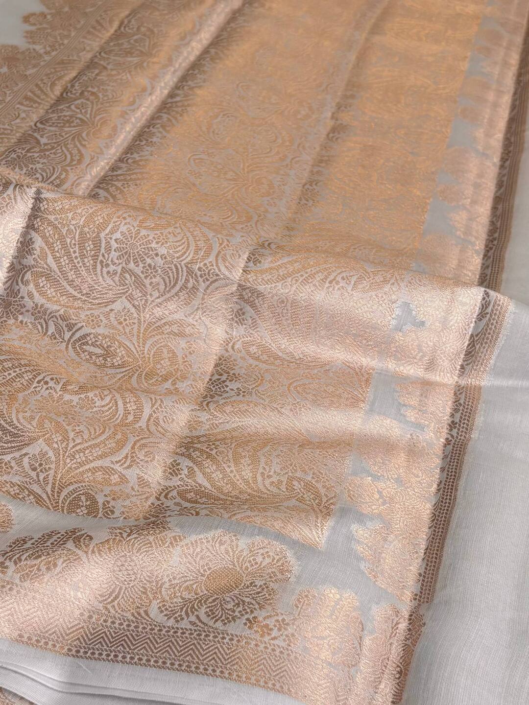 Icy Blue Soft Cotton Saree