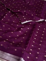 Violet Purple Banaras Tissue Silk Saree