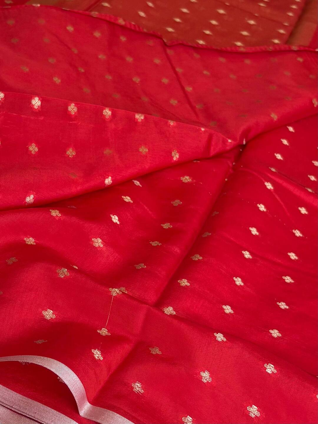 Red Banaras Tissue Silk Saree