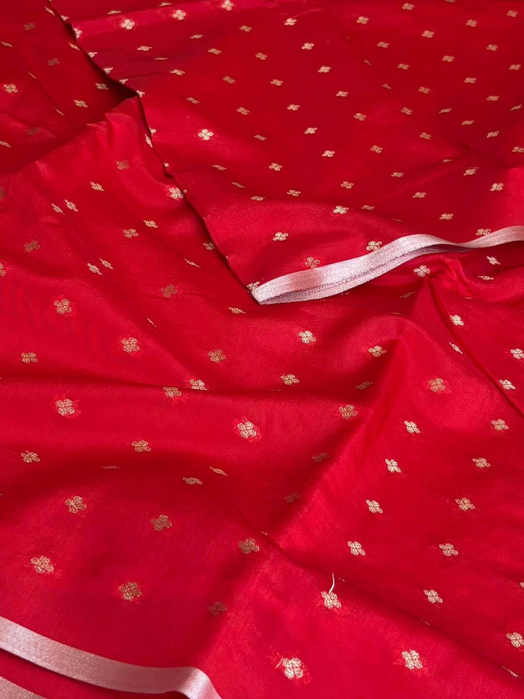 Red Banaras Tissue Silk Saree