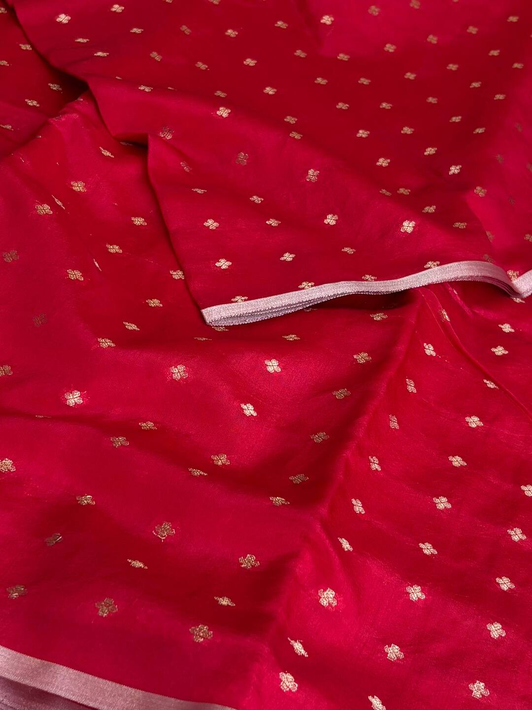 Hot Pink Banaras Tissue Silk Saree