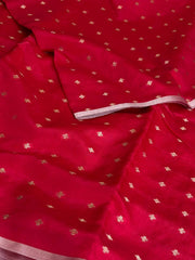 Hot Pink Banaras Tissue Silk Saree