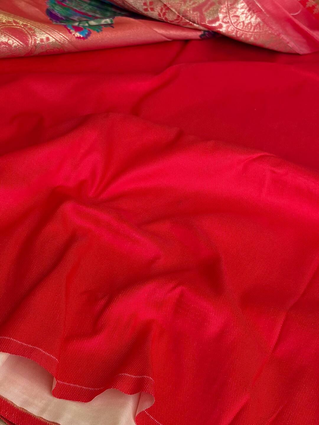 Off White with Red Border Cotton Silk Saree