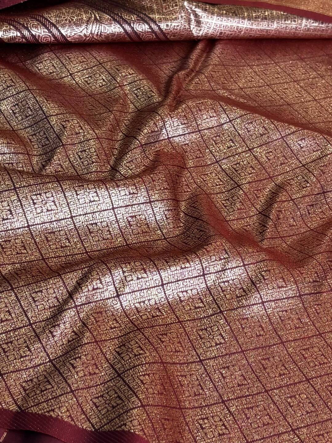 Dual Tone Purple Cotton Silk Saree
